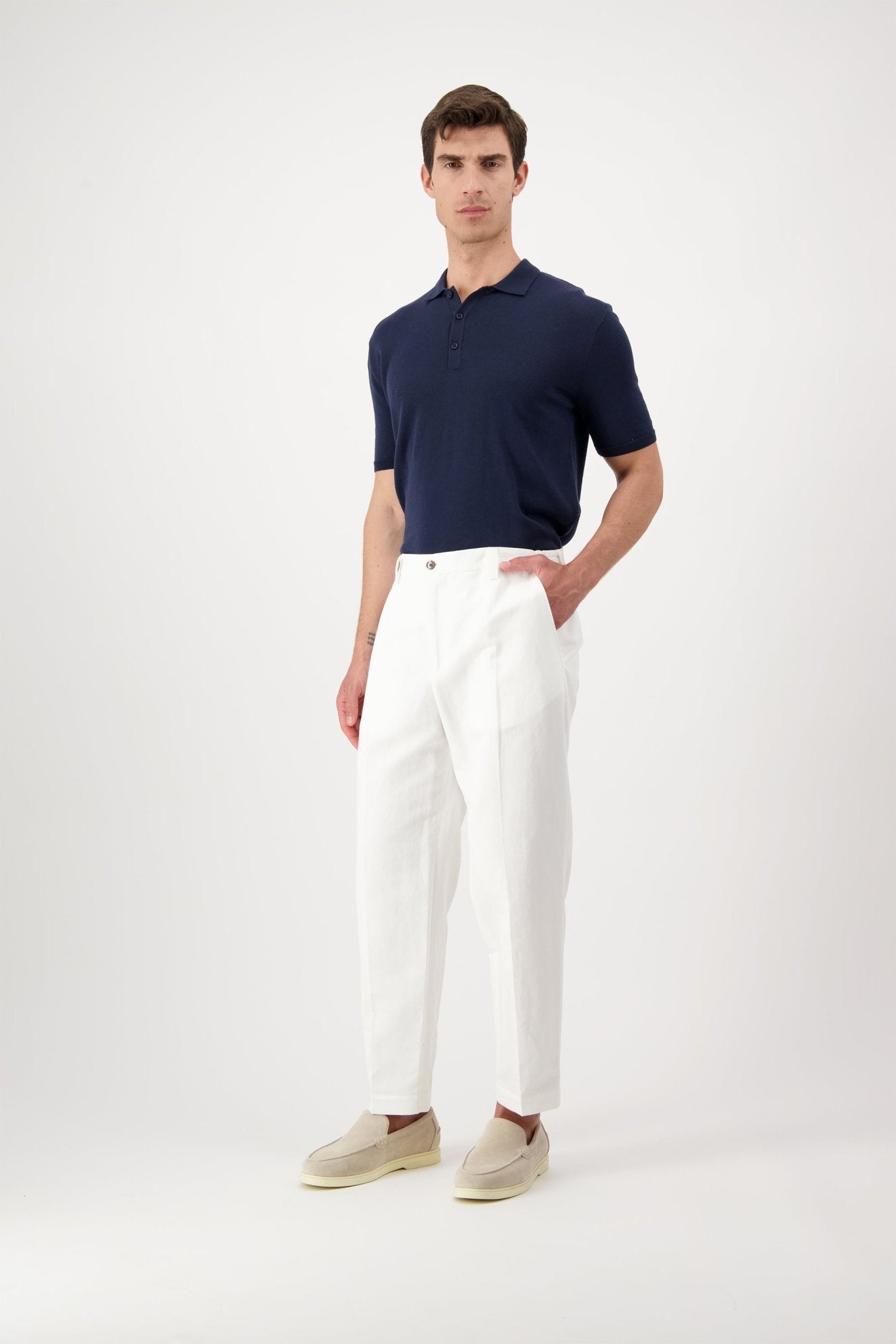 Pantalone Livingstone in Cotone e Lino - autore - au Pantaloni