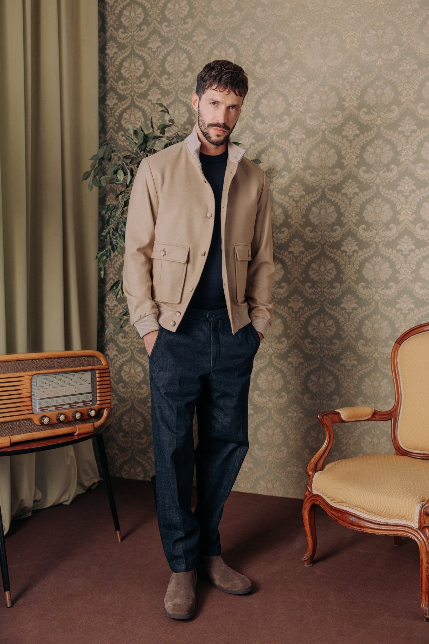 Giacca Bomber Stone In Lana E Cashmere - Autore Jackets