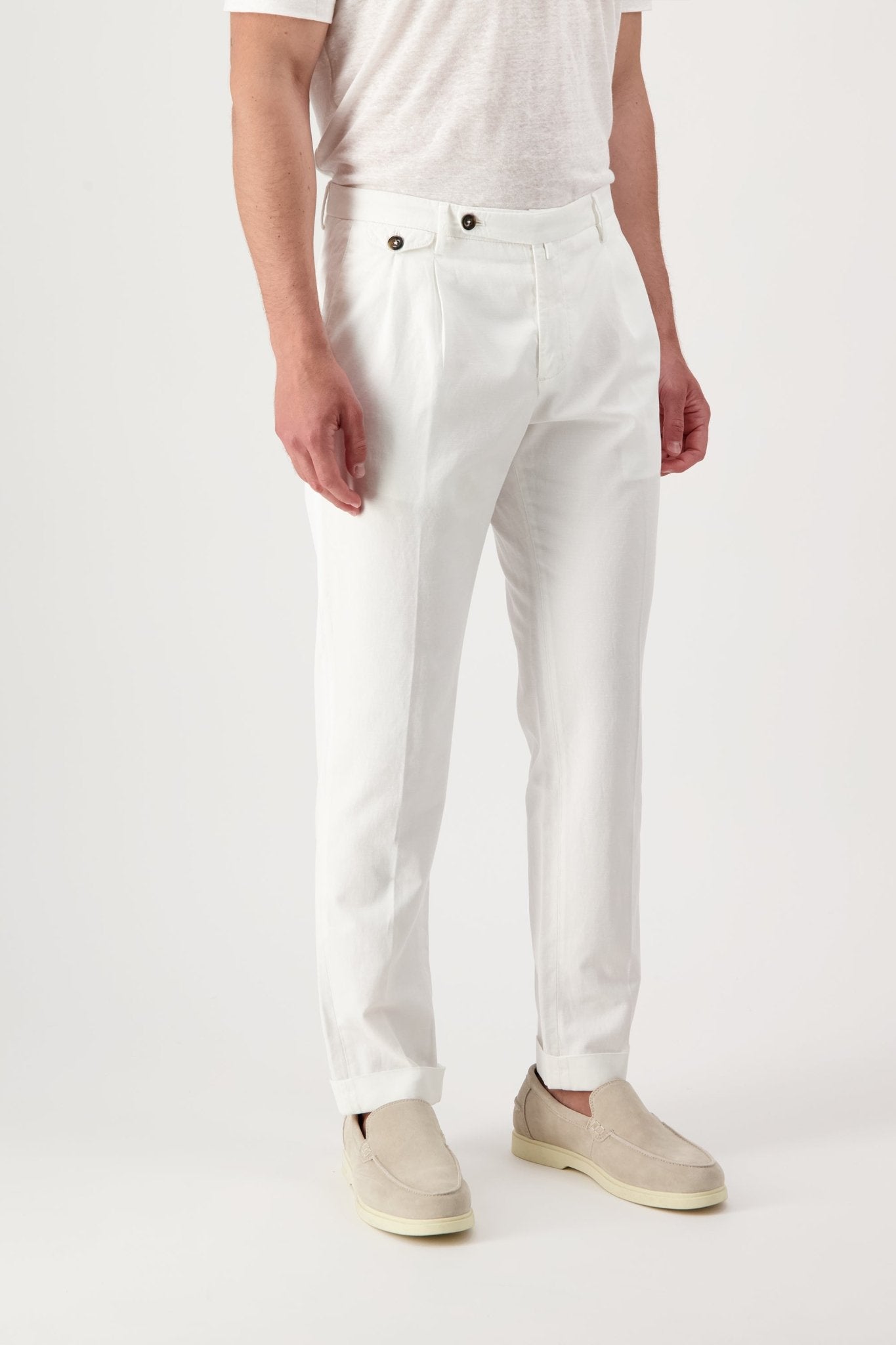 Pantaloni Grant in Cotone e Lino - autore - au Pantaloni